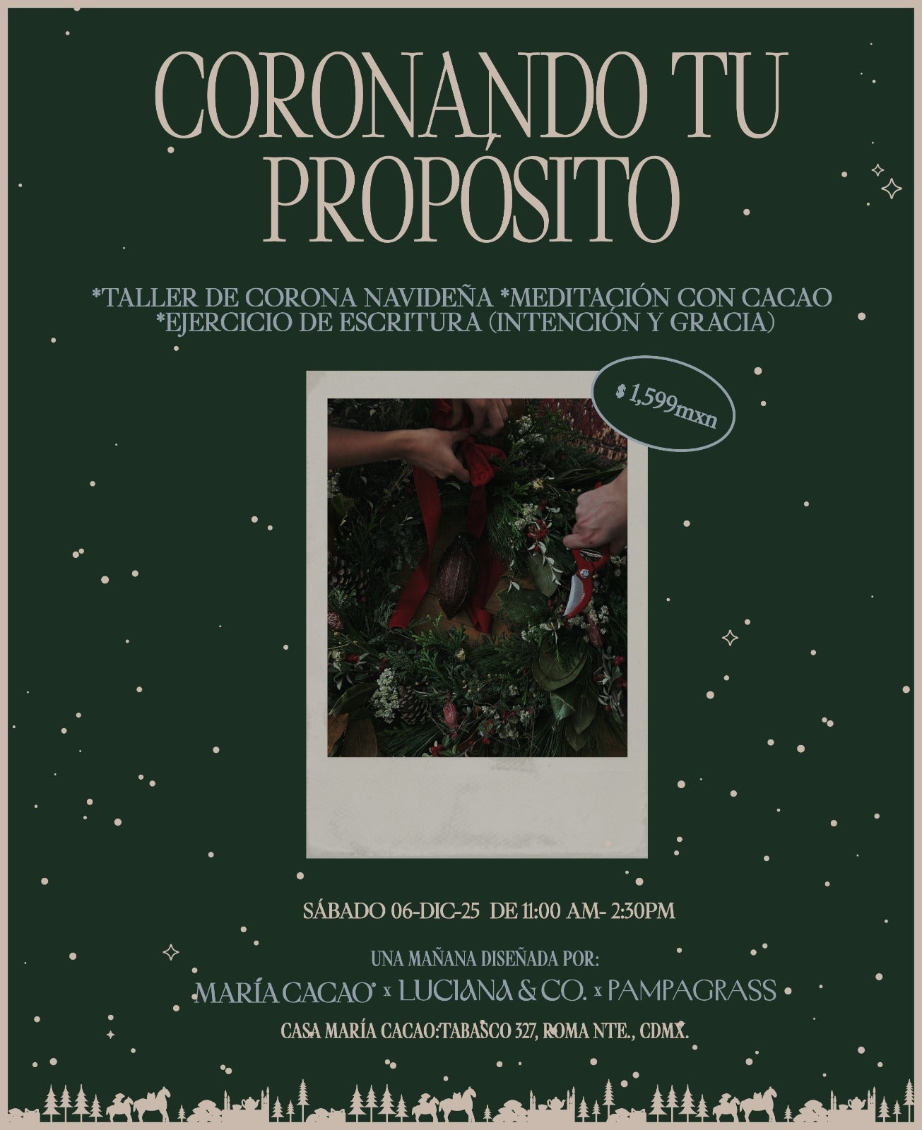 Taller de Corona Navideña con Cacao